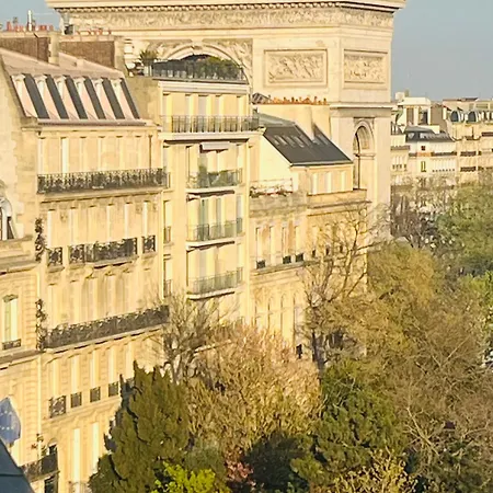 Place Equipe Au Coeur De Avec Vue Sur L'arc De Triomphe Et La Tour Eiffel Rum i privatbostad *